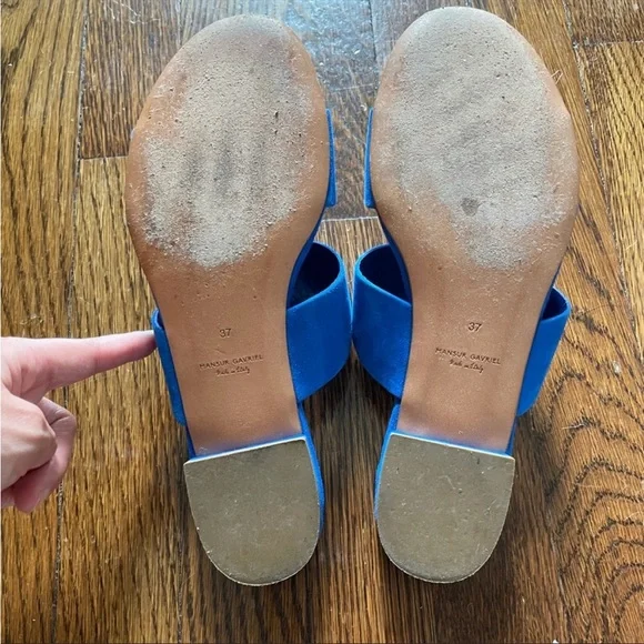 Mansur Gavriel Blue Sandals - Picture 11 of 11